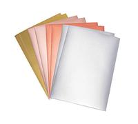 Rayher 67365000 Feuilles de papier aspect métallique, mat, 8 pces., Din A4 (21X29,7cm), 250g/m2, art créatif, décoration, cartest