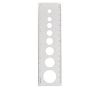 Rayher 71933000 pour quilling Règle 16 x 4.5 cm avec cercle Pochoirs Diamètre 0,7 2.5 cm
