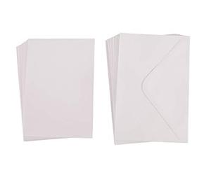 Rayher 73203102 set cartes doubles B6+enveloppes, FSC Mix Credit, 30 pces, blanc