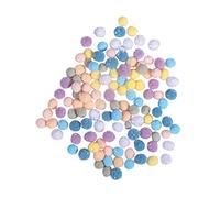Rayher 75444685 Assortiment de pompons, pastels, 120 pces., Ø7mm, arts créatifs, animaux, porte-clefs, suspensions, décorations