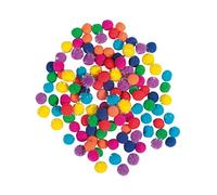 Rayher 75444990 Assortiment de pompons, multicolores, 120 pces, Ø7mm, arts créatifs, animaux, porte-clefs, suspensions, décorations, Arc en Ciel