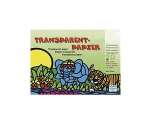 Rayher 81005000 Papier Transparent, 10 Couleurs, 20 x 30 cm, 42 g/m2, Bloc 1