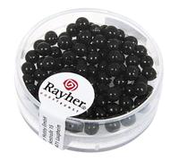 RAYHER 85 Perles en Verre Renaissance Noir
