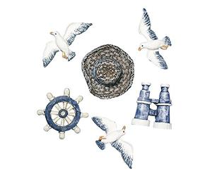 Rayher 8606600 objets en résine synthétique : épaves et débris, 6 pces, 2-4 cm, Blanche