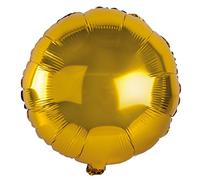 Rayher 87177616 Ballon en aluminium rond, 44cm ø, or