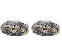Rayher 8808104 galets de rivière, décoration florale&jardin, filet 1kg, marron m (Lot de 2)