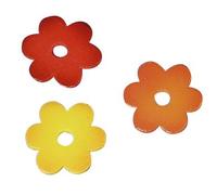 Rayher 8810049 Lot de 18 Fleurs en Bois 3 Couleurs 3 cm