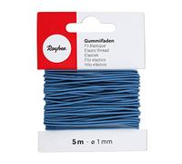 Rayher 8908909 Caoutchouc Carte Fils, 1 mm, 5 m, M. Bleu