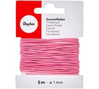 Rayher 8908933 caoutchouc Carte fils, 1 mm, 5 m Rose