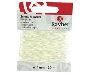 Rayher 8947396 Cordon pour Bijoux Crème Ø 1 mm 20 m