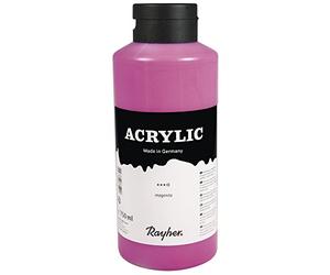 Rayher Acrylic Peinture acrylique d’artiste, flacon de 750 ml magenta, 38913265