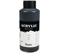 Rayher Acrylic Peinture acrylique d’artiste, flacon de 750 ml, noir, 38913576