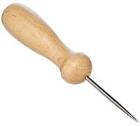 Rayher aiguille de piquage avec manche en bois naturel aiguille à piquer peint pour réaliser de jolies perforations sur du papier, du tissu très fin etc. lot de 1 poinà§on à une pointe beige