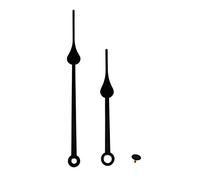 Rayher Aiguilles d’horloge forme „Poire“, 1 paire, noir, 85mm (3,35 pouces)/115mm (4,53 pouces), horlogerie, décoration, réparation-69241576