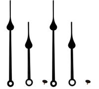 Rayher Aiguilles d’Horloge Forme „Poire“, 1 Paire, Noir, 85mm (3,35 Pouces)/115mm (4,53 Pouces), horlogerie, décoration, réparation-69241576 (Lot de 2)