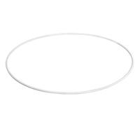 Rayher Anneau en métal, cercle macramé, 12 cm ø, 3 mm, revêtu, blanc, 2505900