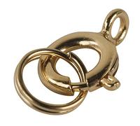 Rayher Anneau ressort av. anneau fendu fermoir bijoux inox 4pc 7mm ø or, 2219006