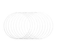 Rayher Anneaux en métal, blanc, lot 10 pces., 30cm Ø, fil 3,5mm Ø, arts créatifs, floristique, décorations, mariage, cérémonies, capteurs de rêves, macramé, mobile-25218102