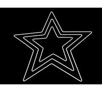 Rayher Anneaux en métal Etoiles assortis, 1x20cm-40cm, bte 3 pcs blanc, 25224102