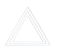 Rayher Anneaux en métal Triangles assortis 1x 20cm-30cm bte 3pcs blanc, 25221102