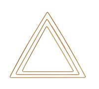 Rayher Anneaux en métal Triangles Assortis 1x 20cm-30cm BTE 3pcs Or, 25221616