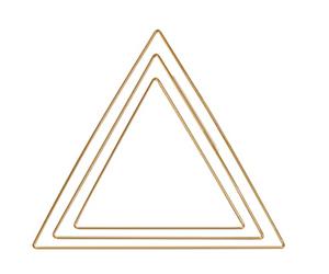 Rayher Anneaux en métal Triangles Assortis 1x 20cm-30cm BTE 3pcs Or, 25221616
