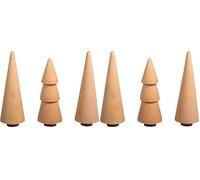 Rayher Arbres en bois déco de noël 2,9cm ø x7,8-8,5cm (H) 3pces nature, 46541505, Naturel (Lot de 2)