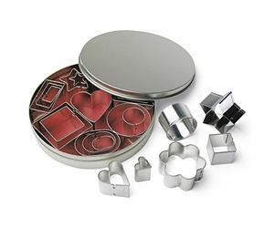 Rayher Assortiment d’emporte-pièces, 24 pces., 8 formes, 2-4cm, métal, réutilisable, cuisine, pâtisserie, arts créatifs, modelage-8619800
