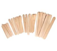 Rayher Assortiment de Bâtonnets de bois, nature, 40 pces., spatule, 4 tailles, 11-20 X 1,1-2,4 X0,16-0,2cm, bois FSC 100%, usages multiples, bricolage, arts créatifs-64659505