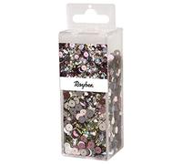 Rayher Assortiment de bâtonnets-perles-paillettes, multicolore pastel, 90g, Ø 2,6-6mm, avec fil, arts créatifs, décorations -14789000, Tons Pastels