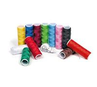 Rayher Assortiment de Fil à Coudre, 12 Couleurs, 13 pces., bobines de 45m de Fil, 100% Polyester, avec enfile-Aiguille, Arts créatifs, Couture, textile-53794000