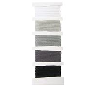 Rayher Assortiment de fils à broder „Stich & Knot », gris, 5X10m, 100% coton, lavable, arts créatifs, broderie, bracelet brasilien-53564558