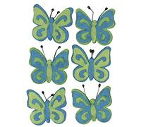 Rayher Assortiment de Papillons en Feutre, Bleu, 6 pces., 5cm, Arts créatifs, décoration, Carte, Printemps, pâque-5308308