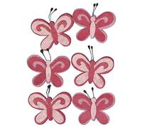 Rayher Assortiment de Papillons en Feutre, Rose, 6 pces., 5cm, Arts créatifs, décoration, Carte, Printemps, pâque-5308333