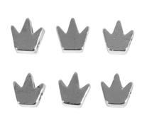 Rayher Assortiment de Perles en métal «Couronne», argenté, 6 pces., 5mm, Trou ø 1mm, Arts créatifs, bijoux-22964606
