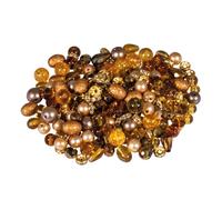 Rayher Assortiment de Perles en Verre et en métal, doré, 100g, Mix de Motifs et Tailles, Nuances Assorties, sans Fil, Arts créatifs, bijoux-14877162