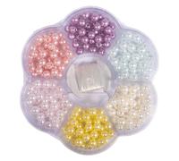 Rayher Assortiment de Perles „ Lovely», Pastel, 1 Boite, en Acrylique Transparent, Fleur ø 10,7cm, avec Fil, Formes et Tailles différentes, Arts créatifs, bijoux-15406000