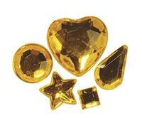 Rayher Assortiment de Pierres Strass, Jaune, 58 pces., 3-12 mm, 5 Formes, Verre Acrylique, Autocollant, Arts créatifs, Scrapbooking, carte-1522220