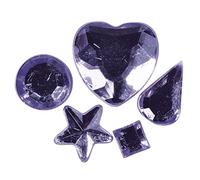 Rayher Assortiment de Pierres Strass, Violet, 58 pces., 3-12 mm, 5 Formes, Verre Acrylique, Autocollant, Arts créatifs, Scrapbooking, carte-1522235