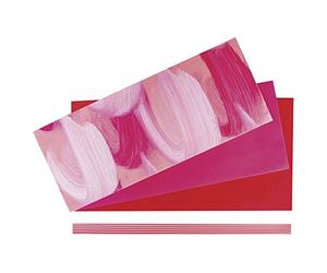 Rayher Assortiment de plaques de cire, rose, 8 pces., 20X8-10-0,02cm, décoration, bougie, baptême, communion, confirmation, mariage, jubilé- 31565264