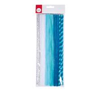 Rayher Fils chenille – Assortiment 30 pièces, 30 x 0,9 cm, teintes de bleu, Multicolore G