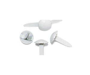 Rayher Attaches parisiennes rondes bricolage 4+8mm ø, bte 75 pces blanc, 7871602, Taille unique
