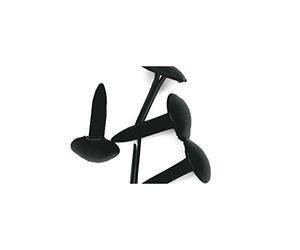 Rayher Attaches parisiennes rondes bricolage 4+8mm ø, bte 75 pces noir, 7871601