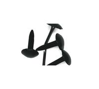 Rayher Attaches parisiennes rondes bricolage 4+8mm ø, bte 75 pces noir, 7871601