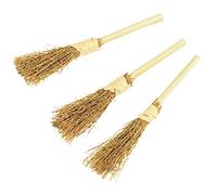 Rayher Balai miniature décoration halloween maison de poupée 3pc 9,5cm, 8881500