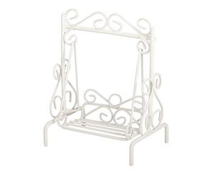 Rayher Balancelle miniature, blanc, 1 pce., métal, 7x5x9cm, modélisme, décoration, jardin miniature, maison de poupée, printemps, été-46238102