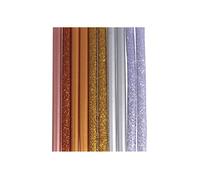 10 bâtonnets de colle à paillettes pour pistolet à colle 10 x 0,7 cm - Argenté-Doré G