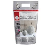 Rayher béton créatif à modeler 1 kg de beton a modeler pour la création des objets de déco idéal pour les activités de loisirs créatifs gris