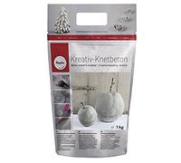Rayher béton créatif à modeler 1 kg de beton a modeler pour la création des objets de déco idéal pour les activités de loisirs créatifs gris
