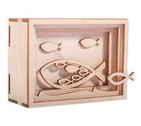 Rayher Boîte Cadeau Bois Poisson 3D,FSCMixCred, Nature, 11,5x8,5x5cm